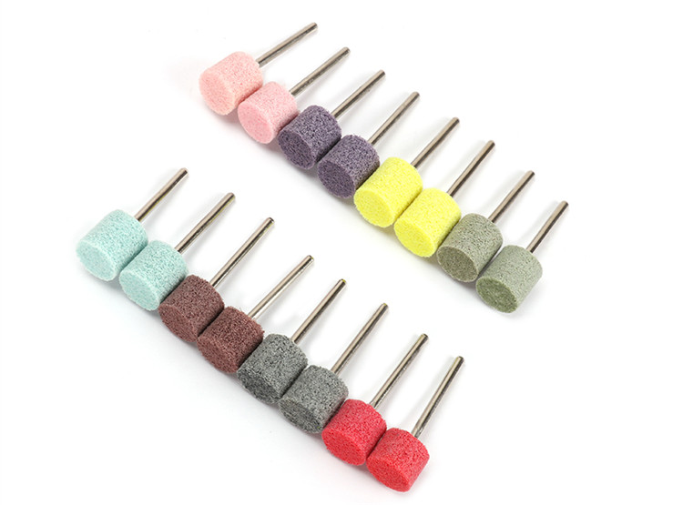 Sợi mài đầu nylon đánh bóng bánh xe mài đầu kim loại thép không gỉ vẽ deburring máy mài điện - Phần cứng cơ khí