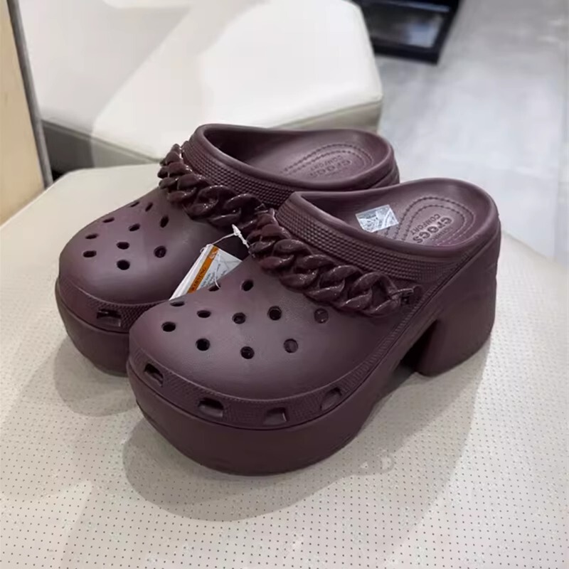 In-Stock Crocs Siren Clog Mermaid Clog Shoes with Chunky Heel and Height Increase, Unisex