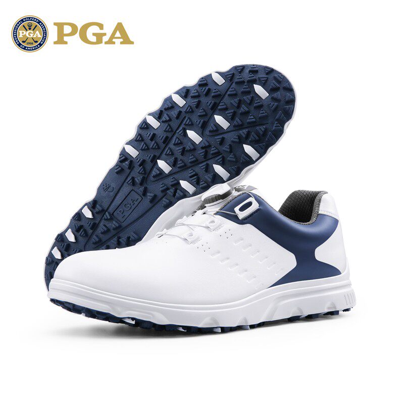 PGA's new golf shoes men's shoes waterproof shoes rotating shoelaces sports shoes lightweight cushioning anti-skid