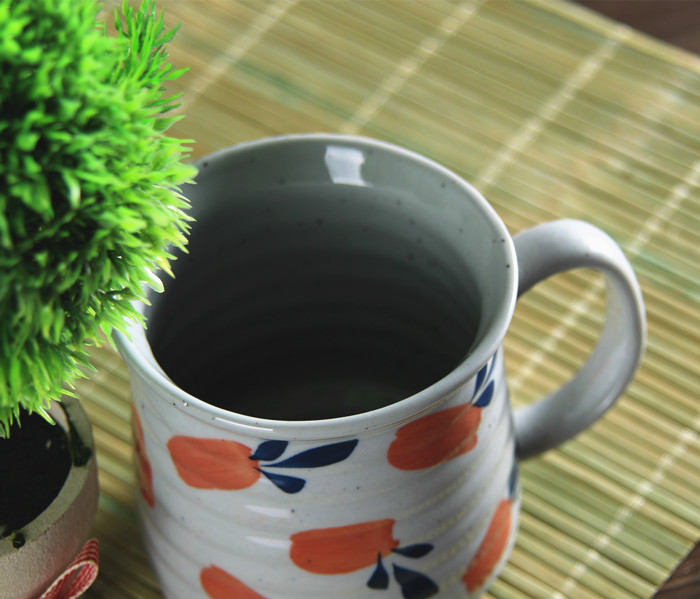 And the four seasons under the glaze color coarse pottery cup high - capacity hand - made glass beer keller cup creative mugs