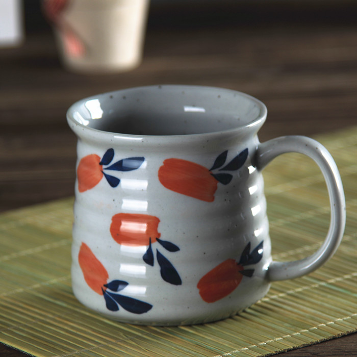 And the four seasons under the glaze color coarse pottery cup high - capacity hand - made glass beer keller cup creative mugs