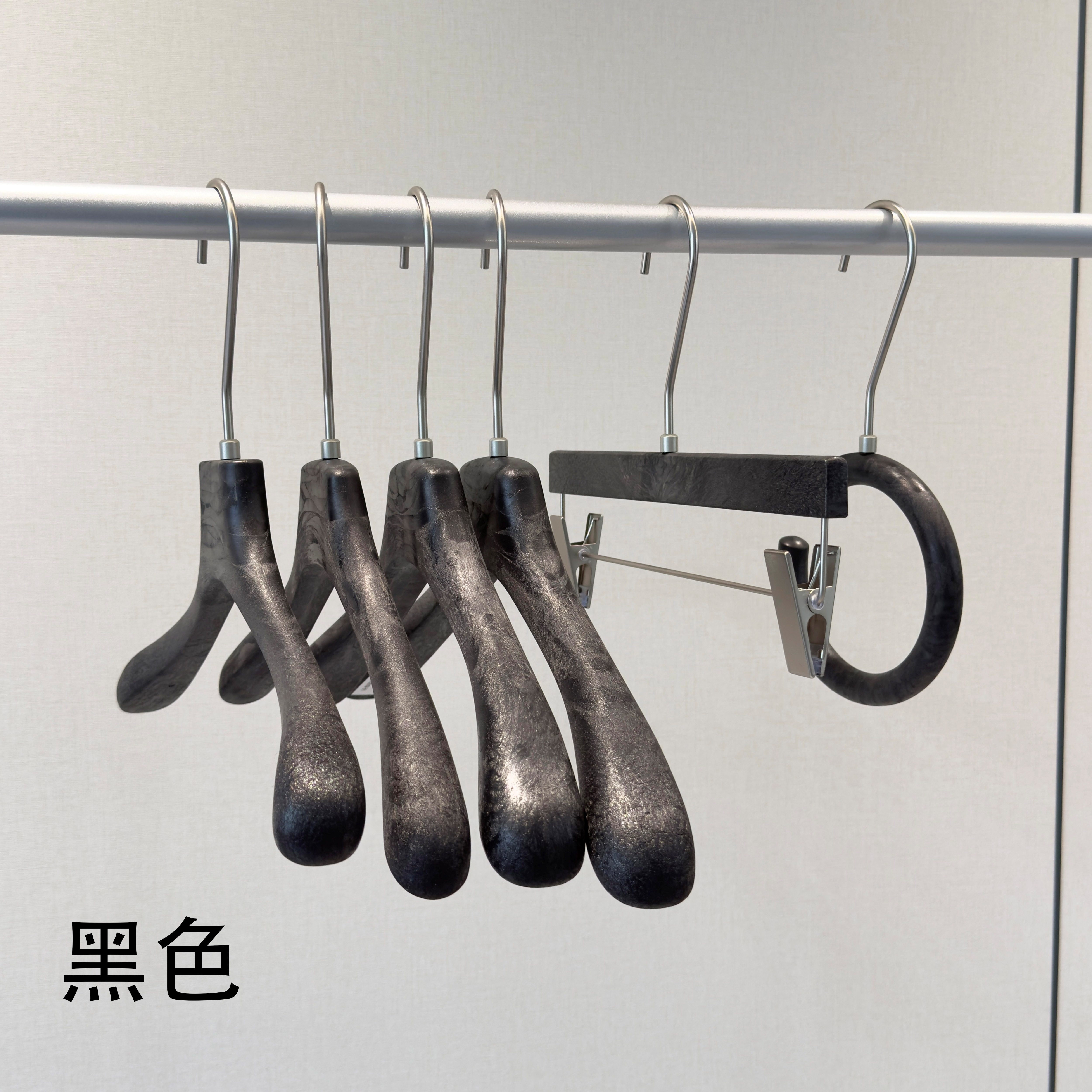 树脂衣架加大加宽防滑衣架无痕裤夹加厚西装婚纱礼服套装衣架＋LOGO详情10