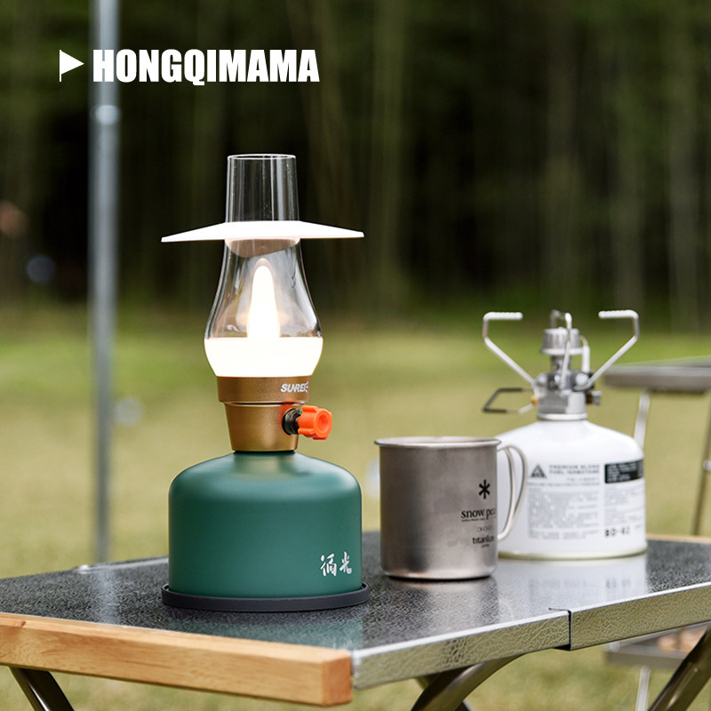 Outdoor Camping Wildcooking Rechargeable Floodlight Retro Home Creative Atmosphere Light Gas Tank Lamp Tent Light