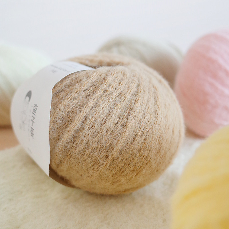 (Jintuo) fluffy wool handmade diy woven scarf line soft plush thick line soft cute soft cute woolen line