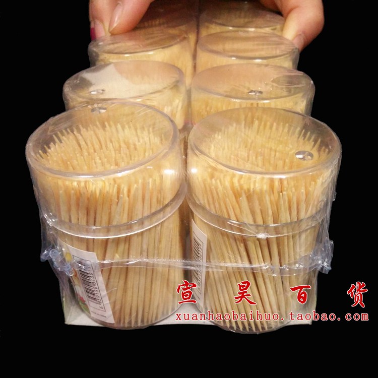 Natural bamboo toothpick, fine toothpick, barrel 200