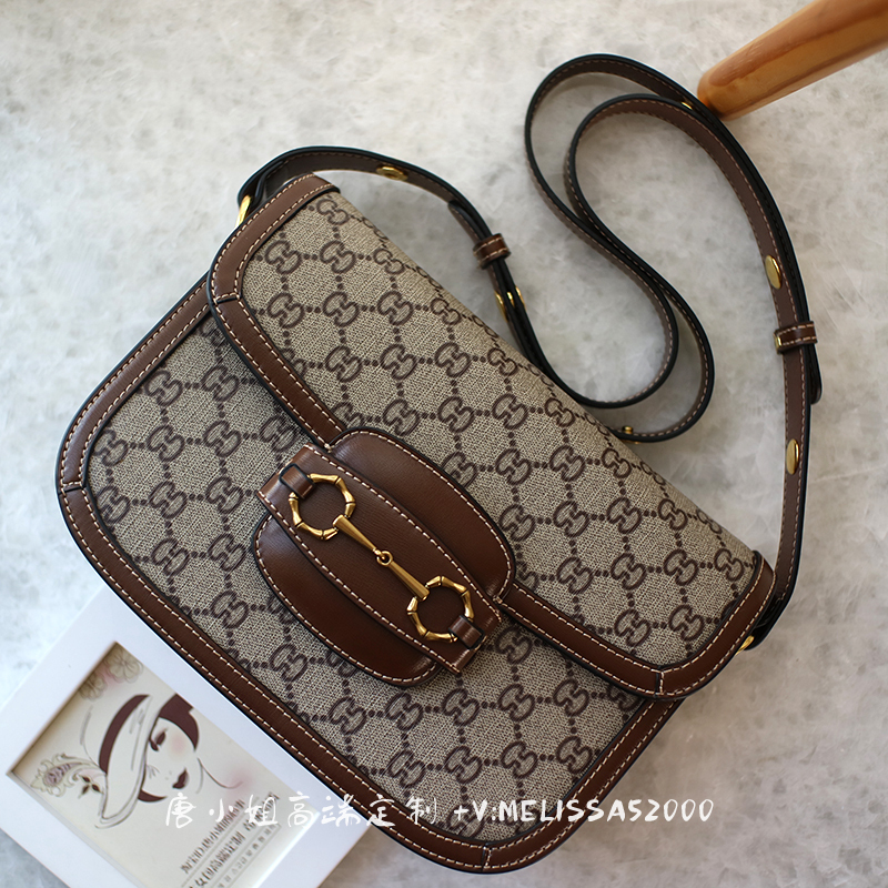 Xiao Zhan Celebrity-Inspired High-End Bag 1955 Saddle Bag Mini Vintage Genuine Leather Monogram Luxury g Brand Women's Bag
