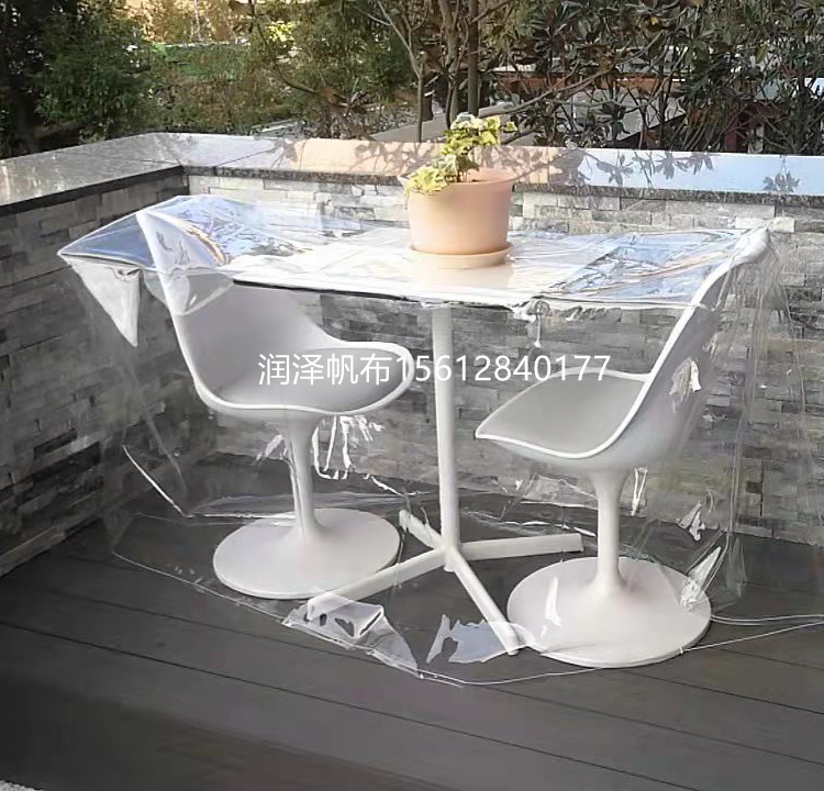 Custom-made transparent rain cover outdoor dustproof waterproof equipment cover furniture cover PVC tablecloth round square