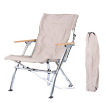 Outdoor Folding Camping Chair Portable Chair Backrest Simple leisure chair aluminium alloy beach with armrests leaning back chair