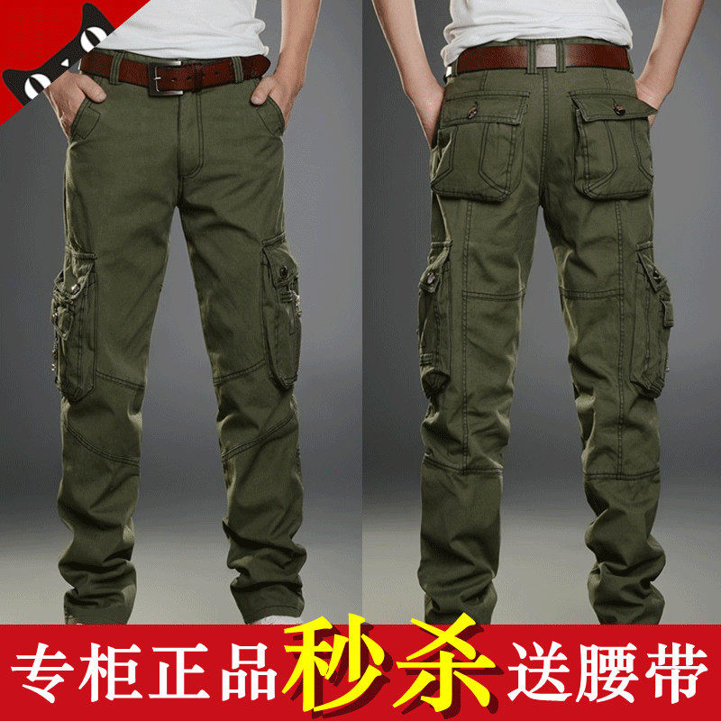 Casual overalls pants overalls loose trousers men's factory workshop cotton outdoor wear-resistant auto repair welder labor insurance