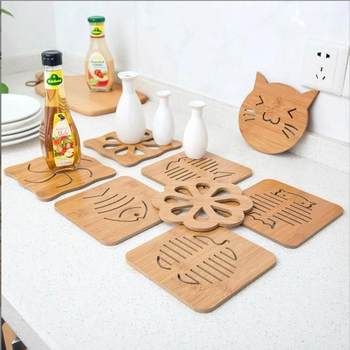 Wooden anti-scalding irregular household high temperature resistant 4 pieces