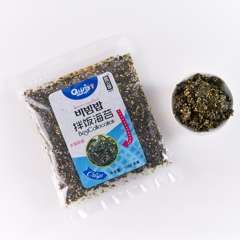 Sesame original taste mixed with sea tundra Fried Sea Tundra Baby Meal sushi Children fried purple vegetables crushed 150g