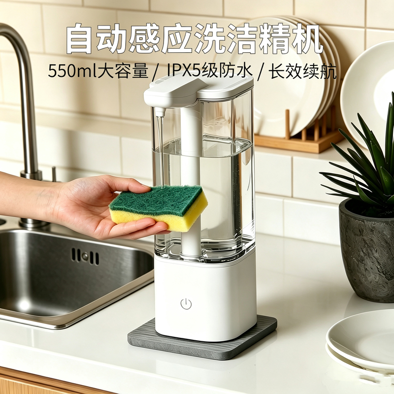 Kitchen Detergent Automatic Sensor Machine Sink Dispenser Smart Hand Sanitizer Machine Wall-Mounted Dish Soap Dispenser