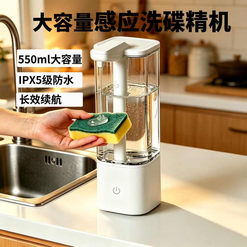 Kitchen Detergent Automatic Sensor Machine Sink Dispenser Smart Hand Sanitizer Machine Wall-Mounted Dish Soap Dispenser