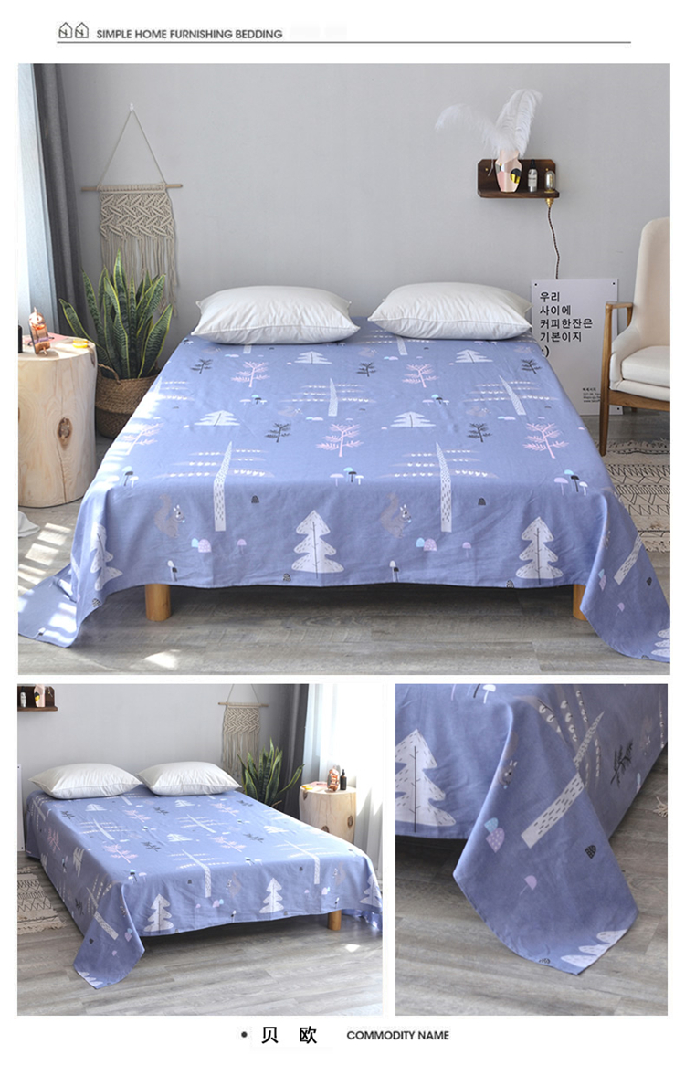 100% cotton một mảnh khăn trải giường bông khăn trải giường đơn 1,5 1,2m ký túc xá Giường đôi 1.8m2.0 - Khăn trải giường drap trải giường