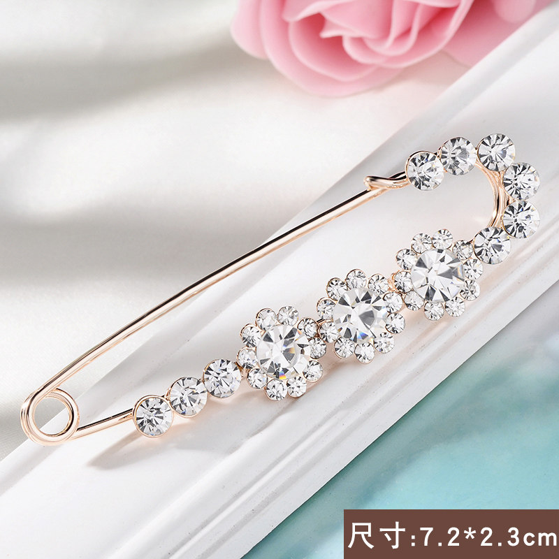 Pin fixing clothes bow brooch Creative female change pants waist elastic waist anti-slip buckle waist artifact