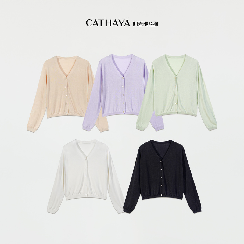 CATHAYA V Neck Knitted Cardigan Ctk2Fejn205