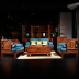 Longsen gỗ gụ mới của Trung Quốc kết hợp sofa ba rắn phòng khách gỗ chạm khắc sofa set Hedgehog rosewood đồ nội thất Bộ đồ nội thất