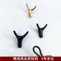 Niu head adhesive hook coat hanger living room entrance key non-perforated Nordic Creative Wall Wall shoe cabinet load