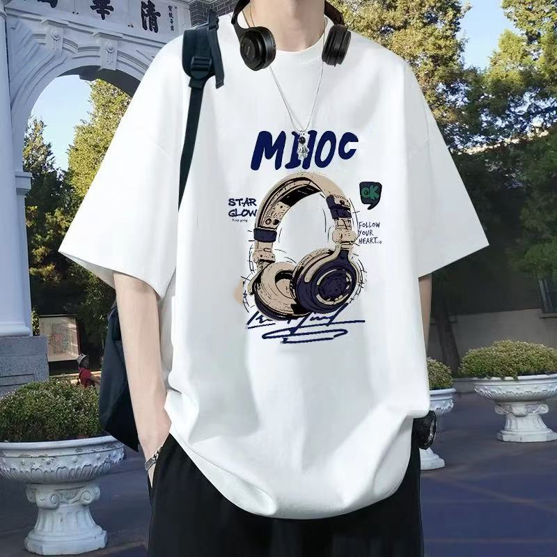 New 2026 Short-Sleeve T-Shirt for Men, Japanese Style Casual Versatile Loose Trendy Base Shirt with Printed Men's Top New 2026 Short-Sleeve T-Shirt for Men, Japanese Style Casual Versatile Loose Trendy Base Shirt with Printed Men's Top