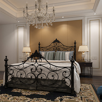 Wrought iron bed double bed European retro simple single bed 1 21 351 51 8 meters princess paint iron frame bed