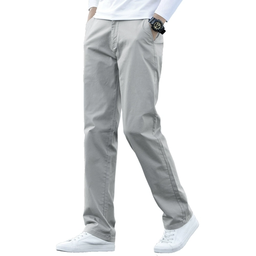 Мужские хлопковые штаны для отдыха, осенние, свободный прямой крой, большой размер, 2023