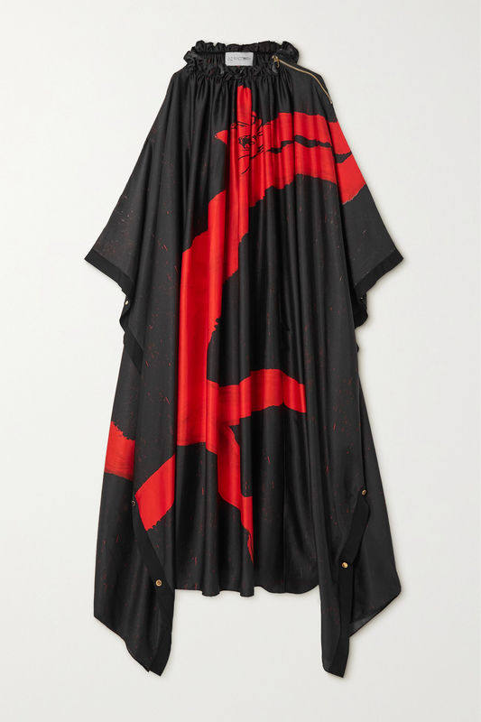 Az Factory x Thebe Magugu Print Renewed satin Large Shirt Woman