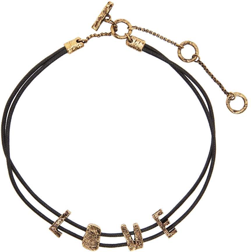 Acne Studios Aconie Black Love Necklace Man