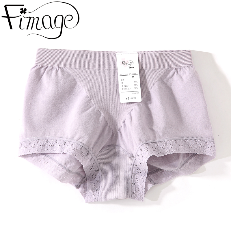 Fimage có một phụ nữ bông 裆 giữa eo tummy hip góc phẳng đồ lót bông vải sexy ren quần short