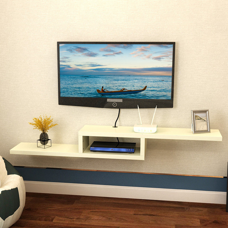 [USD 38.11] simple modern partition partition shelf TV box rack wall