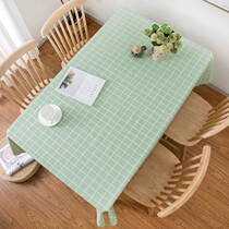 PVC tablecloth waterproof anti-hot and oil-proof disposable fresh soft plastic glass tablecloth coffee table rubber mat table cloth mat