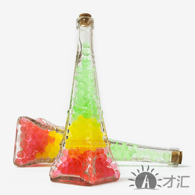 Glass bottle new cork wish bottle Eiffel Tower extra large creative decorative bottle drift bottle
