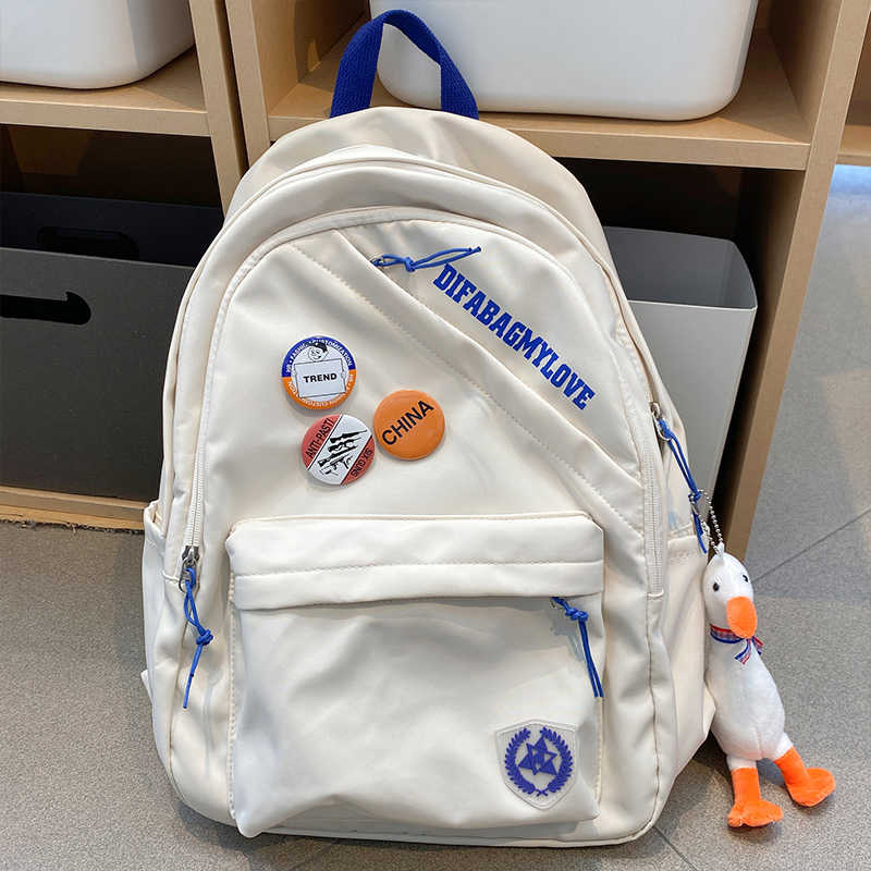 森系韩版大容量书包女原宿风夏日系ins高中大学生初中生潮双肩包