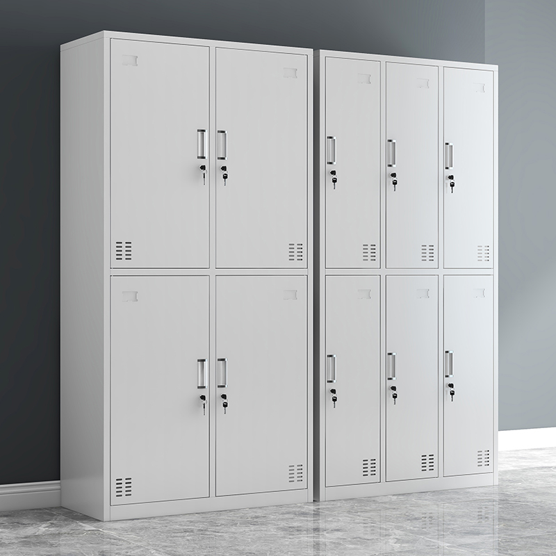 Tin four-door dormitory locker locker with lock six-door bathroom change wardrobe factory workshop staff shoe cabinet