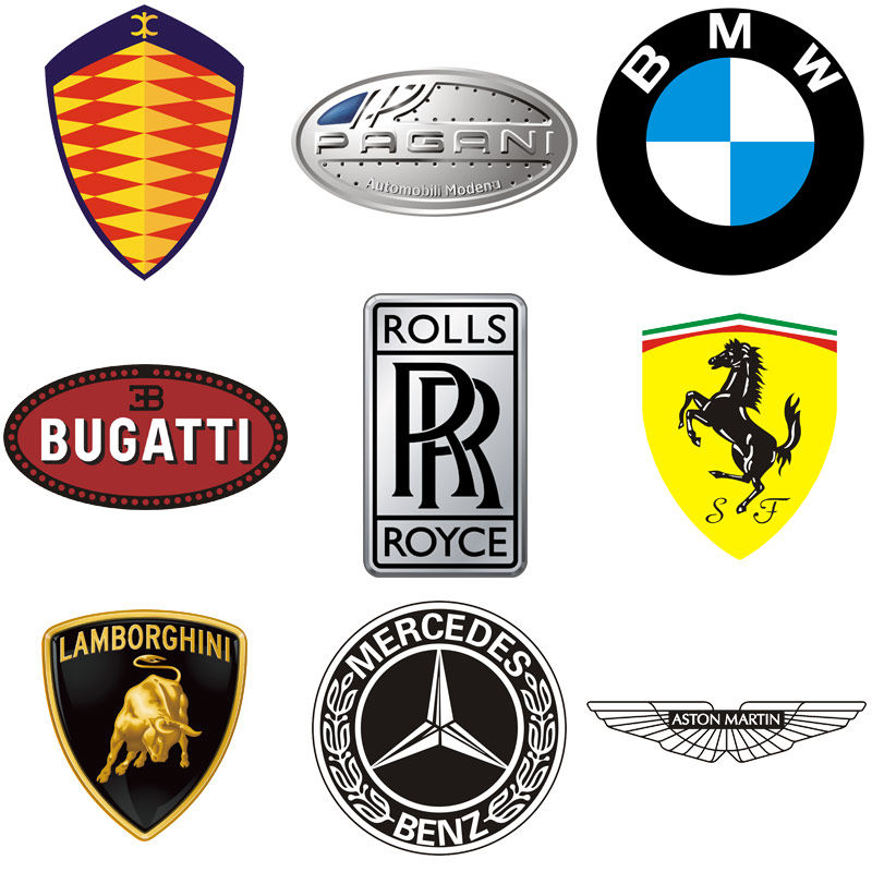 Наклейка с логотипом автомобиля Lamborghini Mercedes-Benz Maybach Ferrari модифицированный мотоцикл Rolls-Royce гирлянда электромобилей