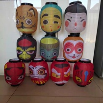 Japanese-style lanterns and wind restaurant decoration long round lanterns custom Japanese izakaya outdoor waterproof Japanese food store full map