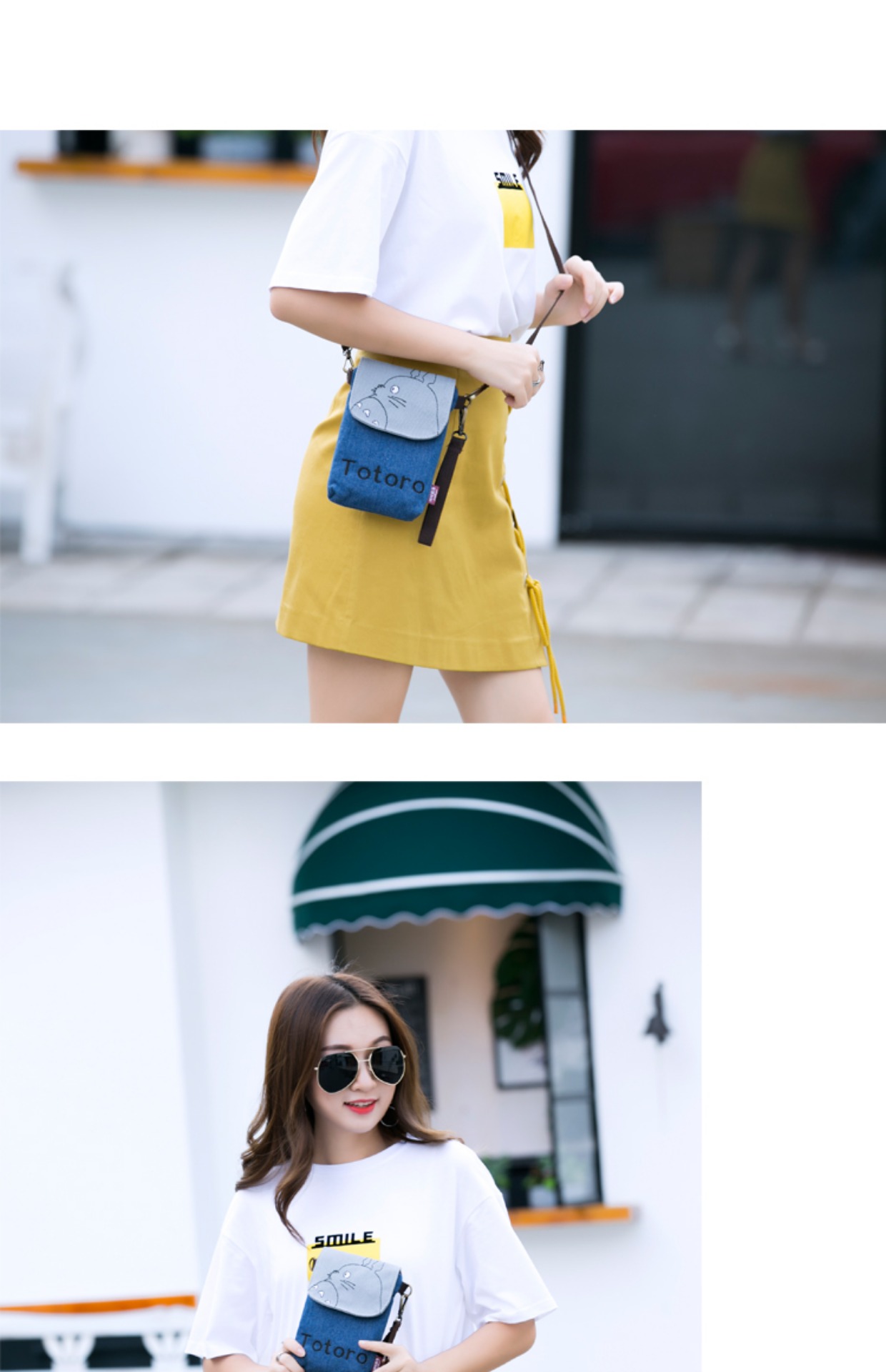 Canvas mới nghệ thuật điện thoại di động túi treo cổ chéo túi nhỏ xu ví nữ dọc dễ thương hoang dã túi đeo chéo trong suốt