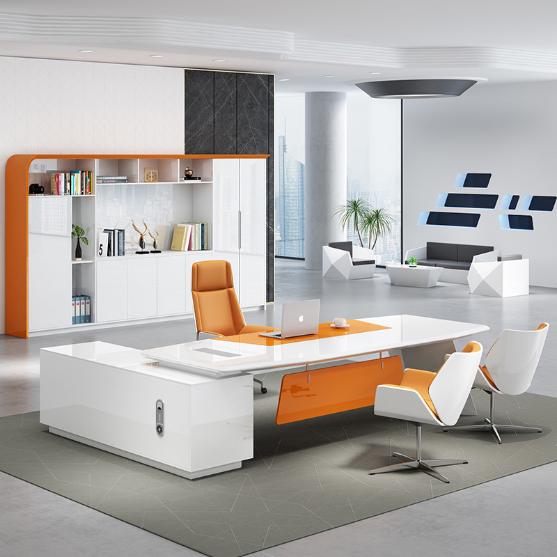 White Paint Boss Table Simple Modern Desk Creative Desk Desk Desk Desk Manager Table