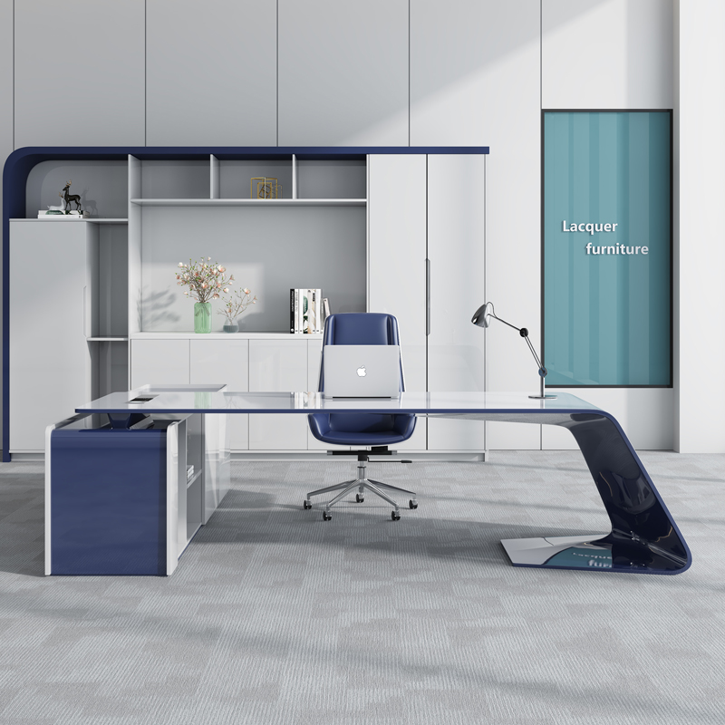 Boss Table Baking Paint President Table Personality Minima Modern White Atmosphere Large Bandae Office Owner Desk