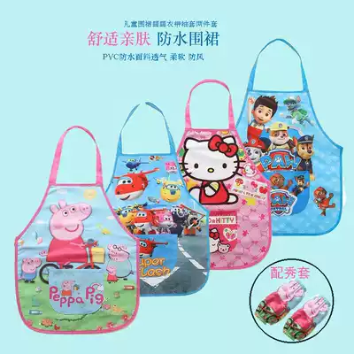 Children's apron, baby eating, anti-dressing, kindergarten children, long-sleeved waterproof and anti-fouling men's and women's painting overalls