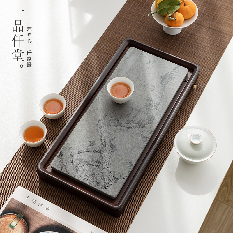 Heavy bamboo yipin micky hall Shi Ying, tea tray storage disk office doing mercifully tea set household contracted small tea table