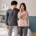 Bộ đồ ngủ mùa thu nữ dài tay cotton tinh khiết 2019 cặp đôi mùa xuân và mùa thu mới của nam giới bộ đồ mặc nhà cotton mùa thu - Bên ngoài ăn mặc