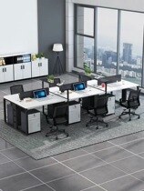 New product office desk staff office table and chair double table Company furniture 4 people 8 people work table