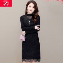 2021 spring autumn and winter new women's long sleeve bottoming dress fashion temperament little mother design skirt