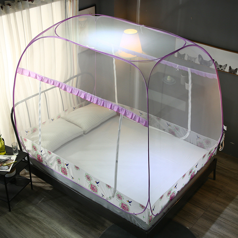 Mongolia Packs Mosquito Nets free of installation Home Children anti-fall encrypted mobile mosquito nets 1 2 m 1 8 * 2 * 1 5 * 2m new