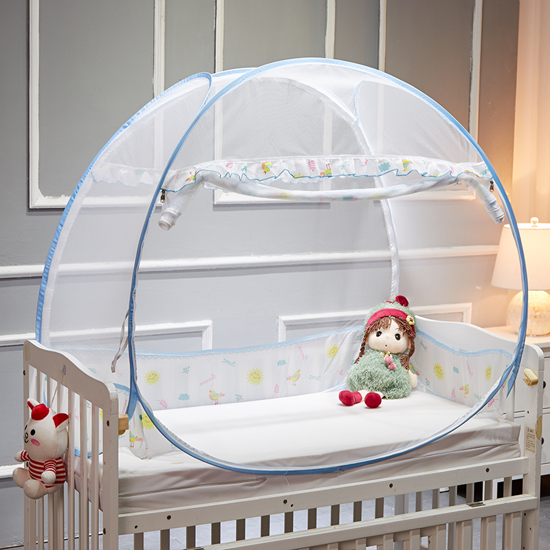 ins exploits crib universal Mongolia bag student dorm bed children children mosquito nets hood free of installation 1 6 folds fold