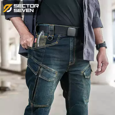 District 7 Wrench Tactical Jeans Spring and Autumn Men's Straight Fans Special War Multi-bag Dim Training Pants
