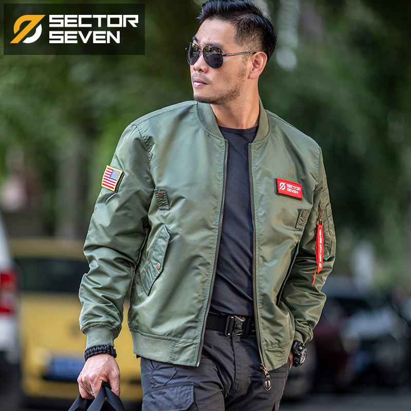 Zone 7 two pole bomber jacket Men's loose casual versatile fashion brand baseball suit Functional tooling jacket