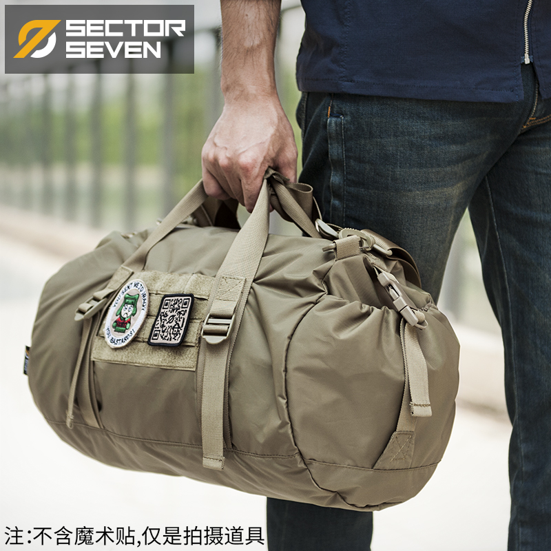 District 7 Puffer Fish Tactical Bucket Bag Fitness Sports Basketball Bag Short Trip Business Trip Leisure Cross-body Tote Bag