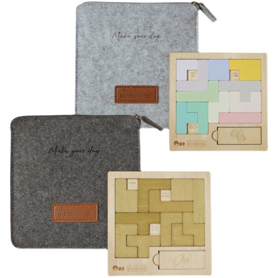 GM推荐早米益智烧脑日历时间拼图木质拼板儿童成人礼物玩具收纳