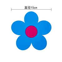 Синяя резинка, 15см, в цветочек